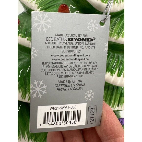 New Pre Lit Ceramic Christmas Tree Tabletop Decor 16" LED Lights Timer Nostalgic - Picture 7 of 9